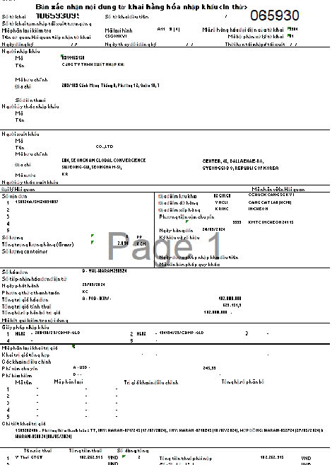 Vận chuyển đường biển thông quan kem chống nắng và nước giữ độ ẩm cho da từ Hàn Quốc.